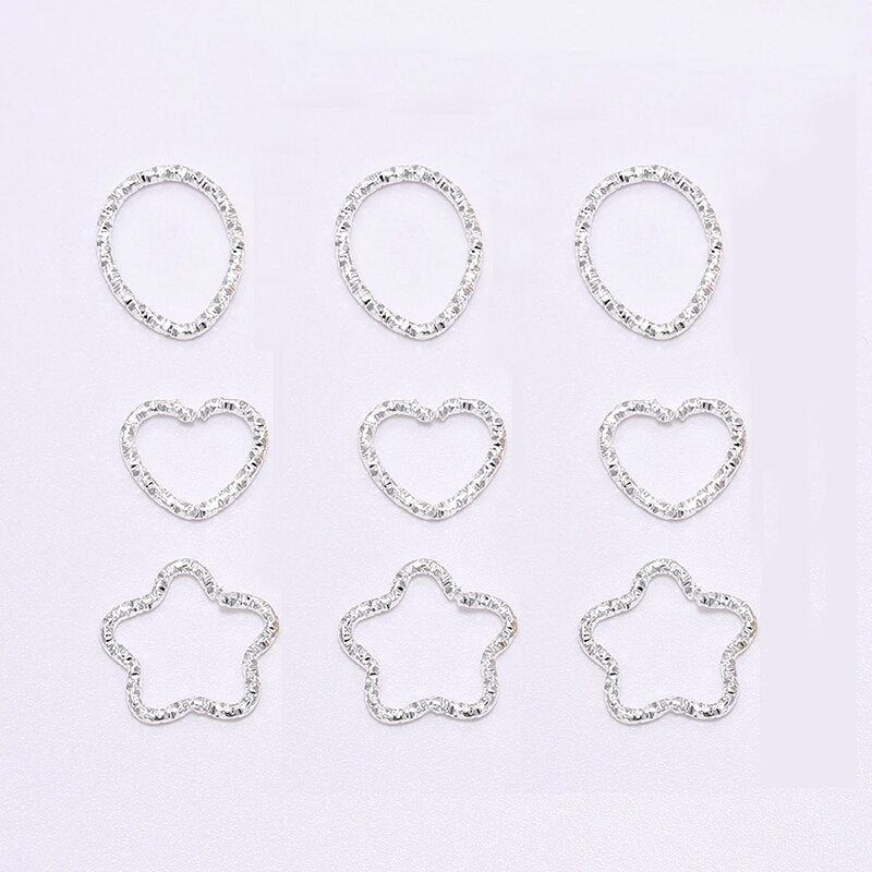 30-100pcs 8-20mm Gold Twisted Jump Rings