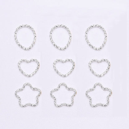30-100pcs 8-20mm Gold Twisted Jump Rings