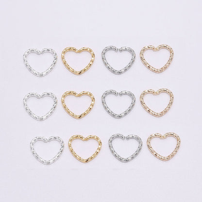 30-100pcs 8-20mm Gold Twisted Jump Rings