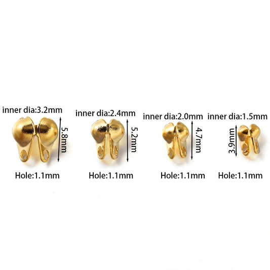 Stainless Steel Ball Chain Clasps, 50pcs