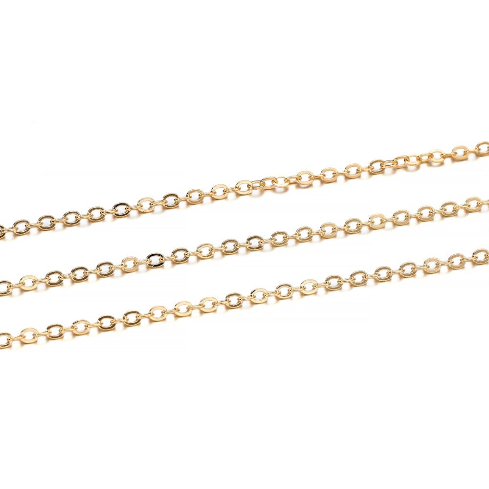 Long Necklace Chains, Brass - 10m lot