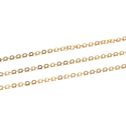 Long Necklace Chains, Brass - 10m lot