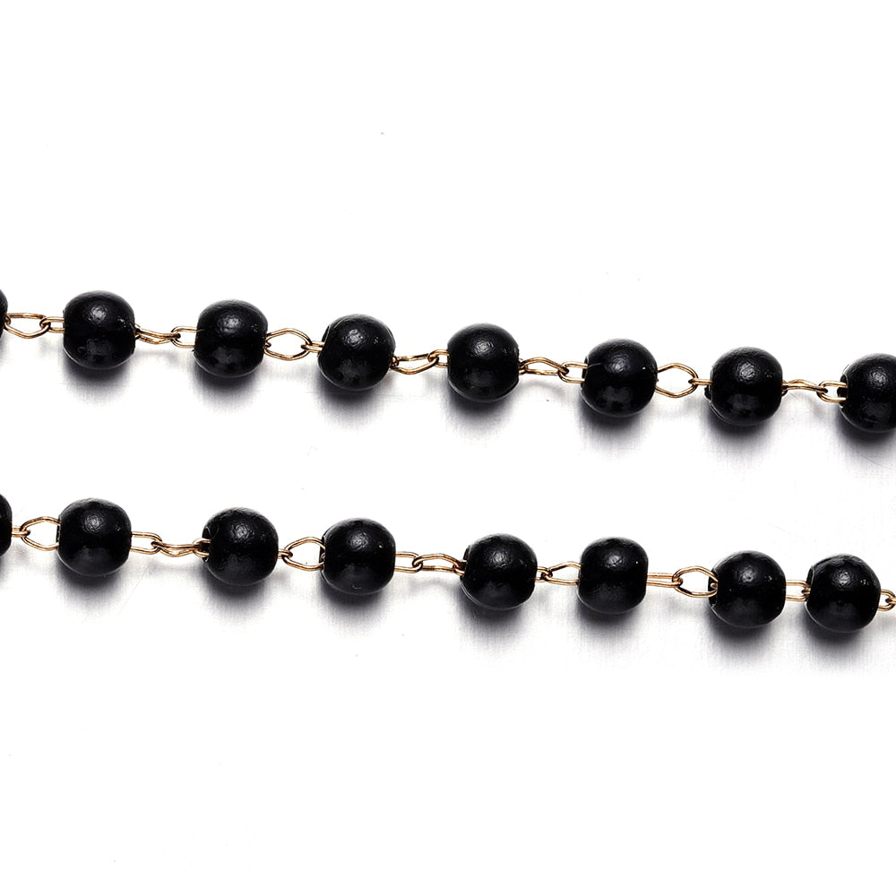 Imitation Pearl Chain Beads, 50-500cm bag