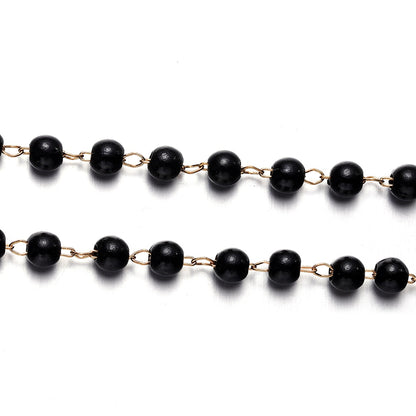Imitation Pearl Chain Beads, 50-500cm bag