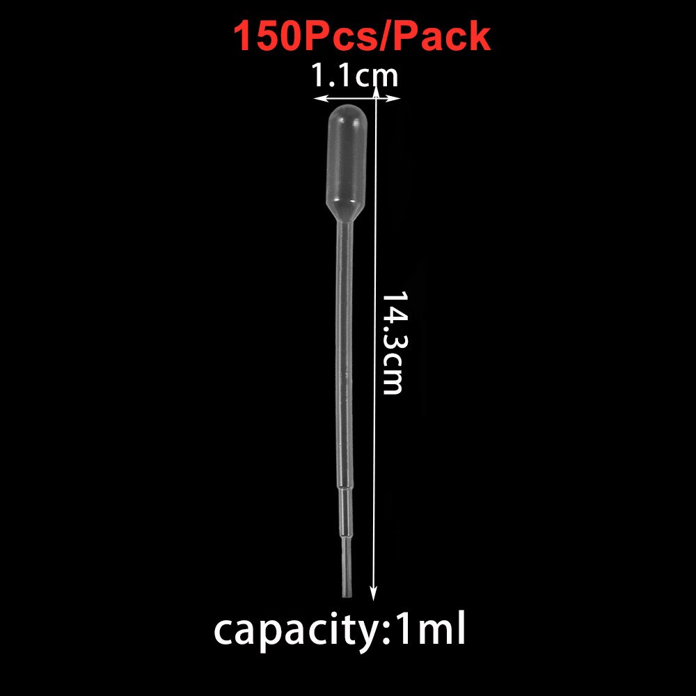 20-200Pcs Plastic Disposable Squeeze Pipettes, 0.2-3ML for Resin Jewelry Making