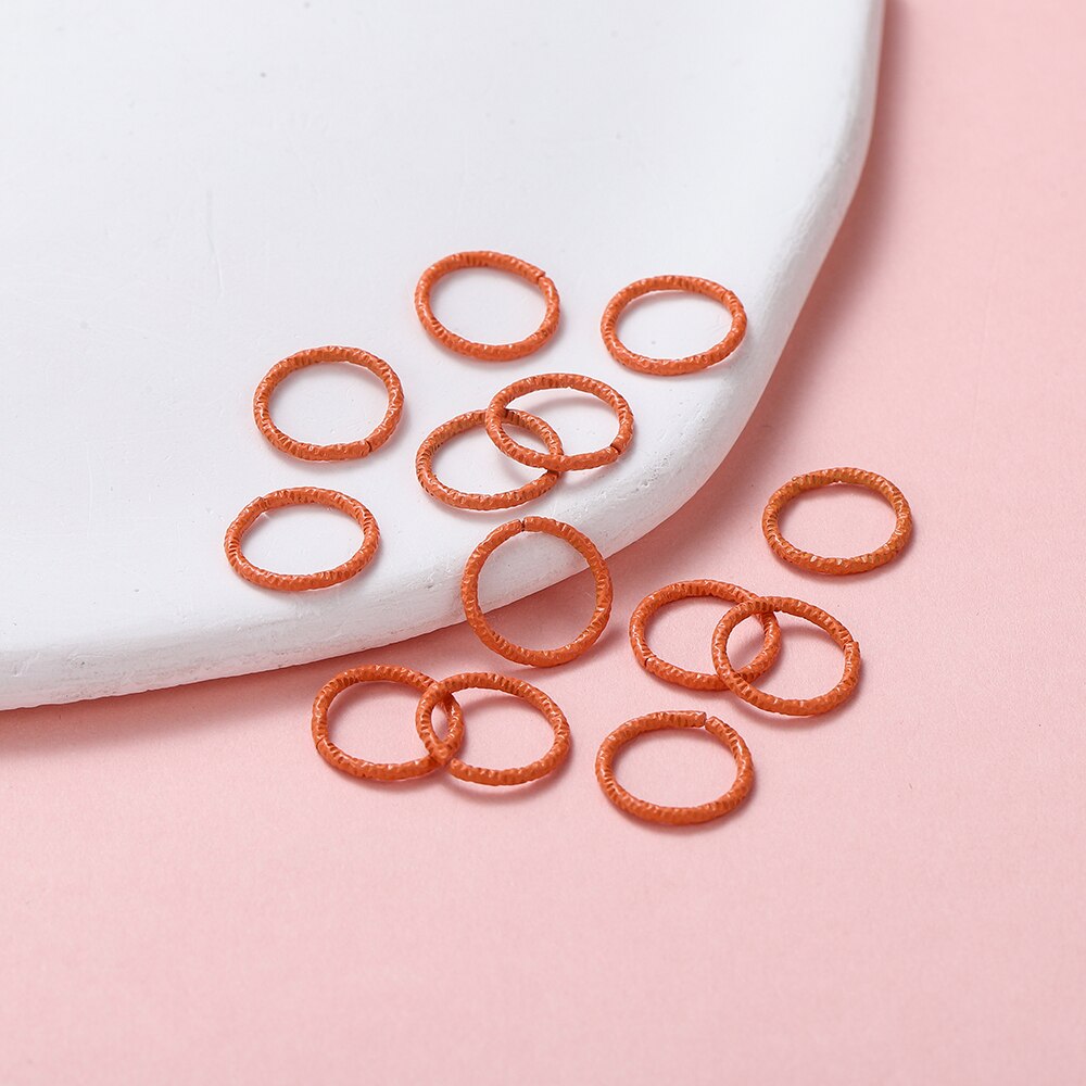 50pcs 8-12mm Colorful Twist Jump Rings