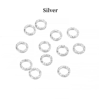 30-100pcs 8-20mm Gold Twisted Jump Rings