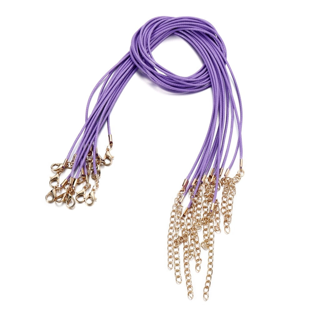 1.5mm Colorful Fauxs Leather Cord Adjustable Braided Rope, 10Pcs Lot