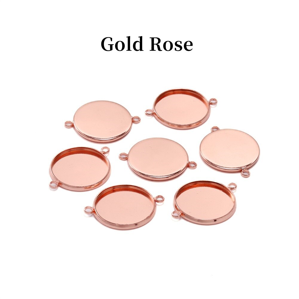 20pcs 10 12mm Gold Bracelet Cabochon Base Tray
