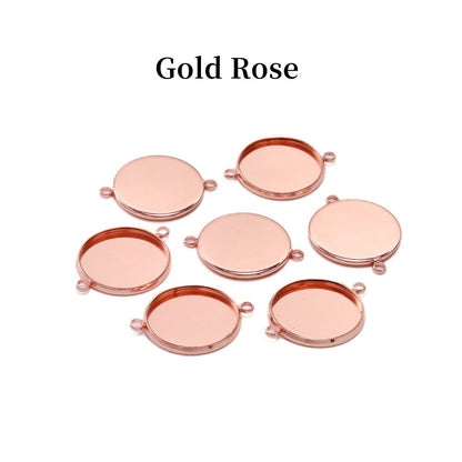 20pcs 10 12mm Gold Bracelet Cabochon Base Tray