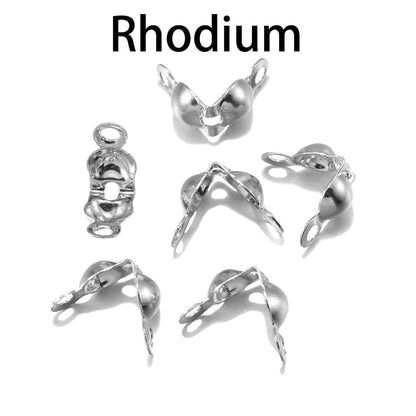 4x7mm Ball Chain Calotte End Crimps, 100-200pcs