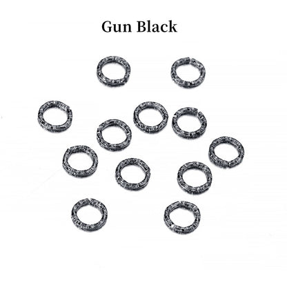30-100pcs 8-20mm Gold Twisted Jump Rings