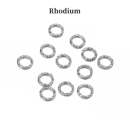 30-100pcs 8-20mm Gold Twisted Jump Rings