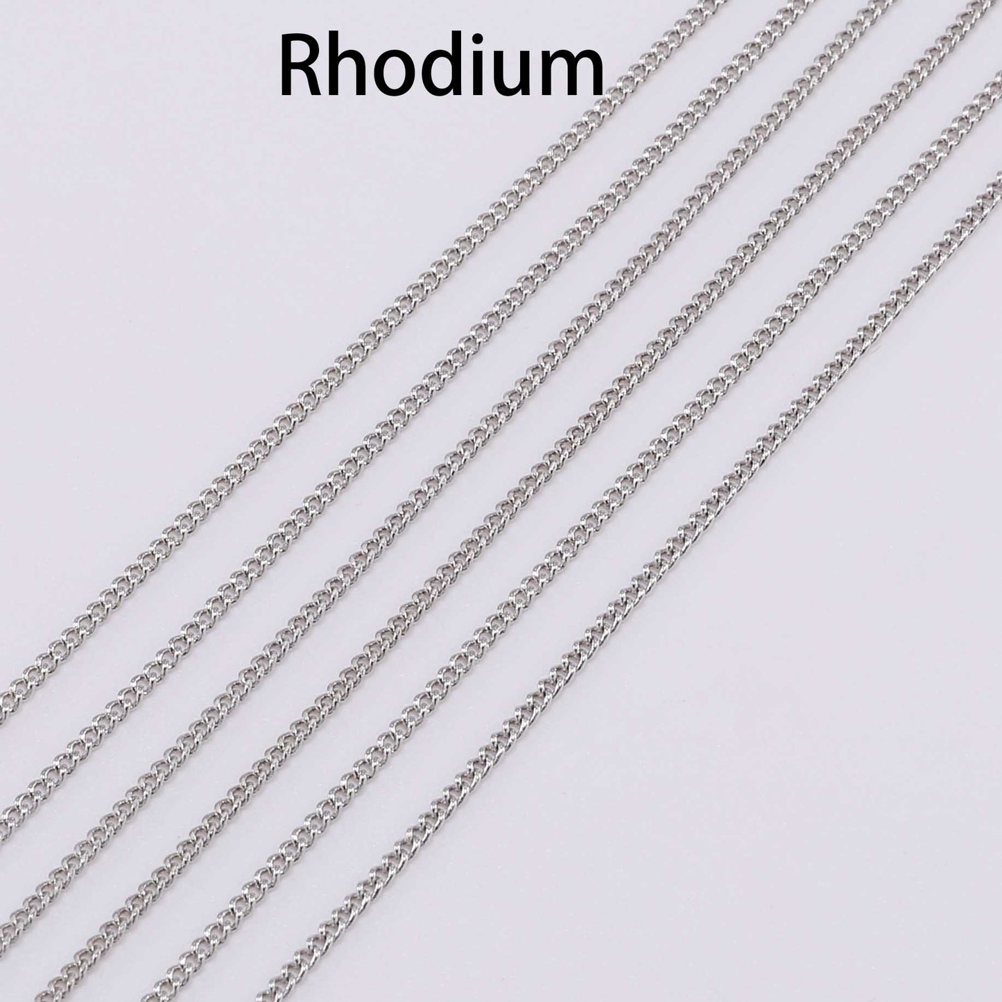 1.3 1.6 2.0 2.5 mm  Gold Necklace Chains, 5 m lot