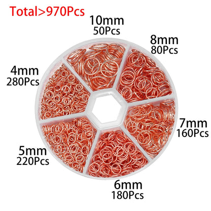 Open Jump Ring Connectors Set, 1370pcs
