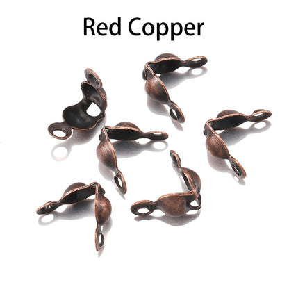 4x7mm Ball Chain Calotte End Crimps, 100-200pcs