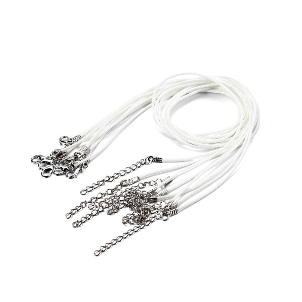 1.5mm Leather Cord, Necklace With Lobster Clasp, 50Pcs