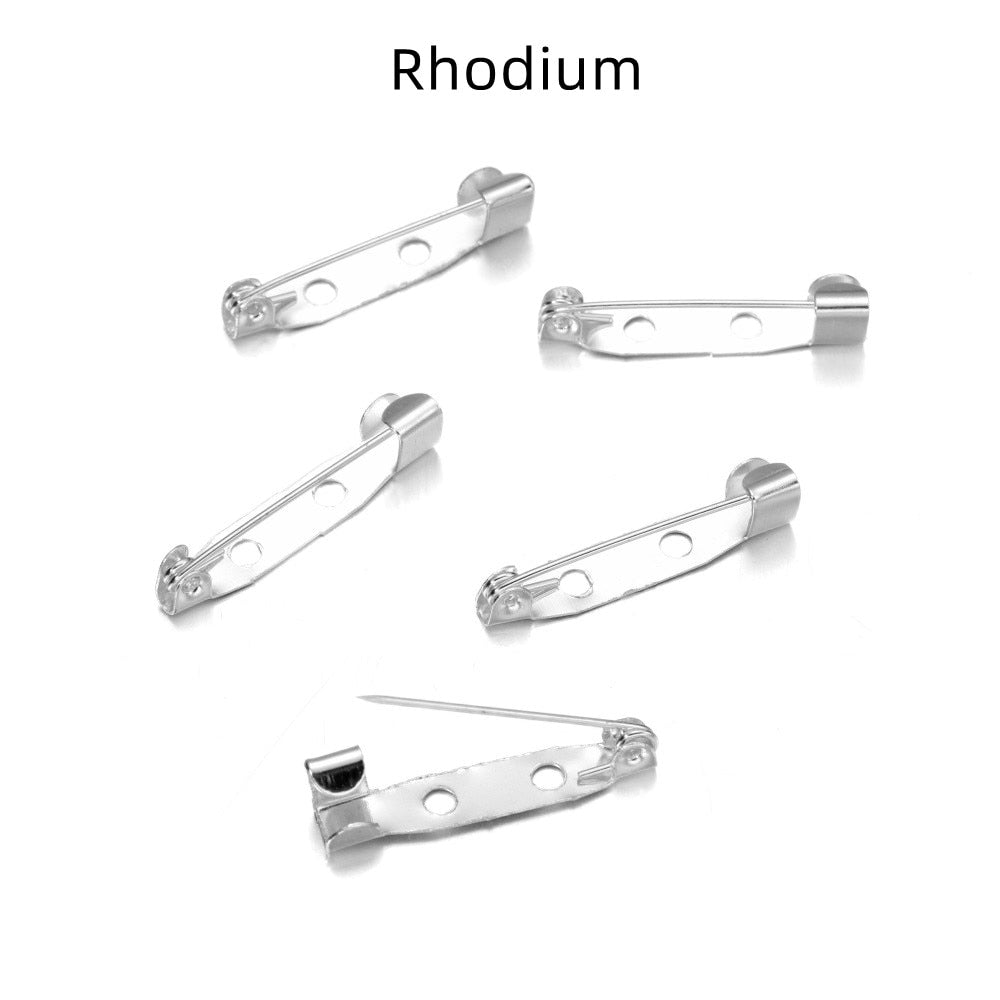 50pcs 15-35mm Size Brooch Clip Base Pins