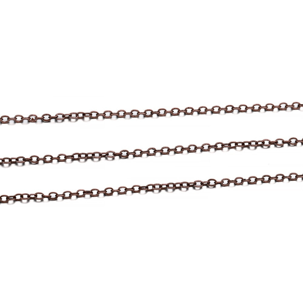1.5 2mm Oval Link Necklace Chain, 5m lot