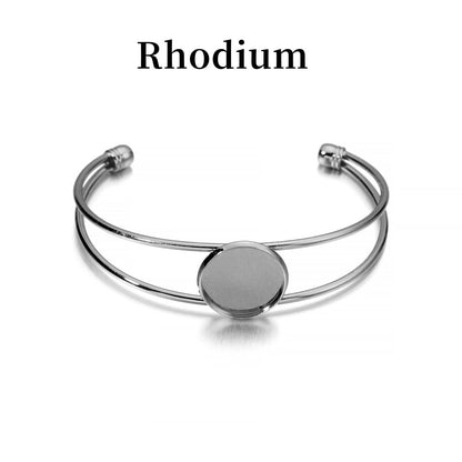 18 20 25mm Gold Bangle Bracelet Cabochon Base