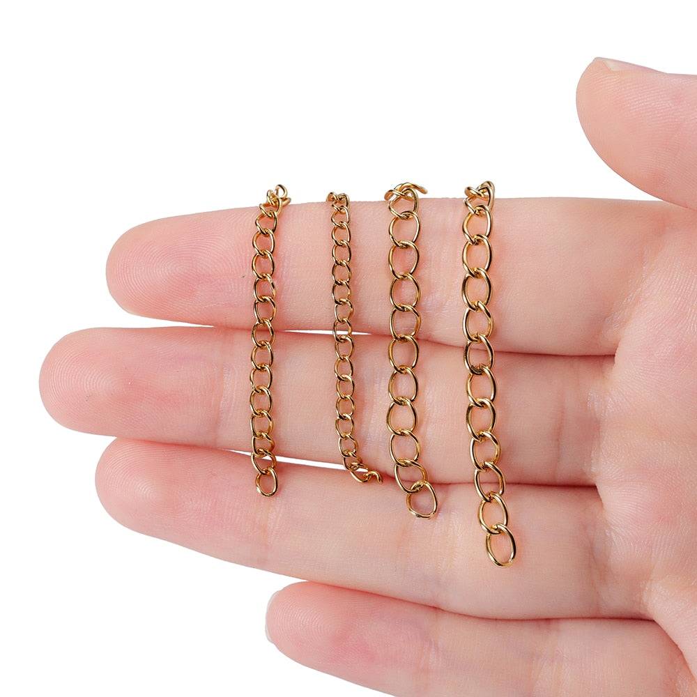 5cm Stainless Steel Necklace Extension Chain, 50Pcs lot