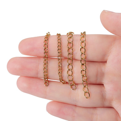 5cm Stainless Steel Necklace Extension Chain, 50Pcs lot