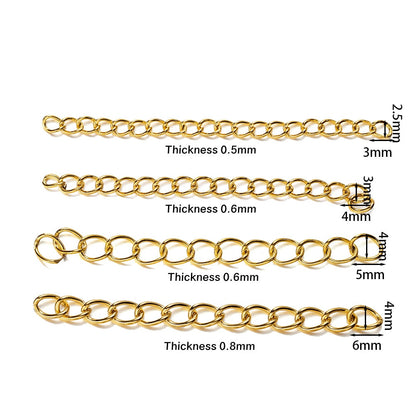 5cm Stainless Steel Necklace Extension Chain, 50Pcs lot