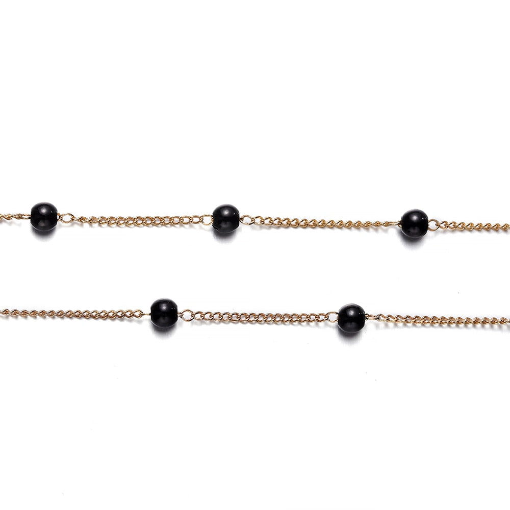 Imitation Pearl Chain Beads, 50-500cm bag