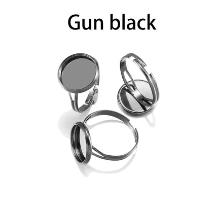 10pcs Adjustable Ring Base for Glass Cabochons