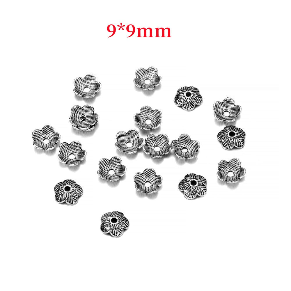 9mm Flower Torus Bead Caps, 50pcs