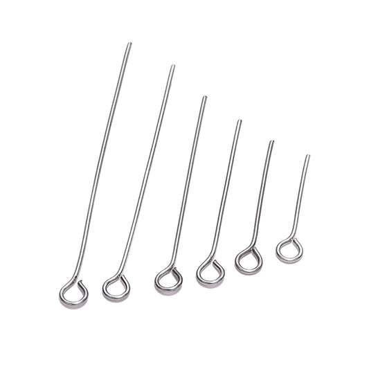 Stainless Steel Headpins, 100pcs
