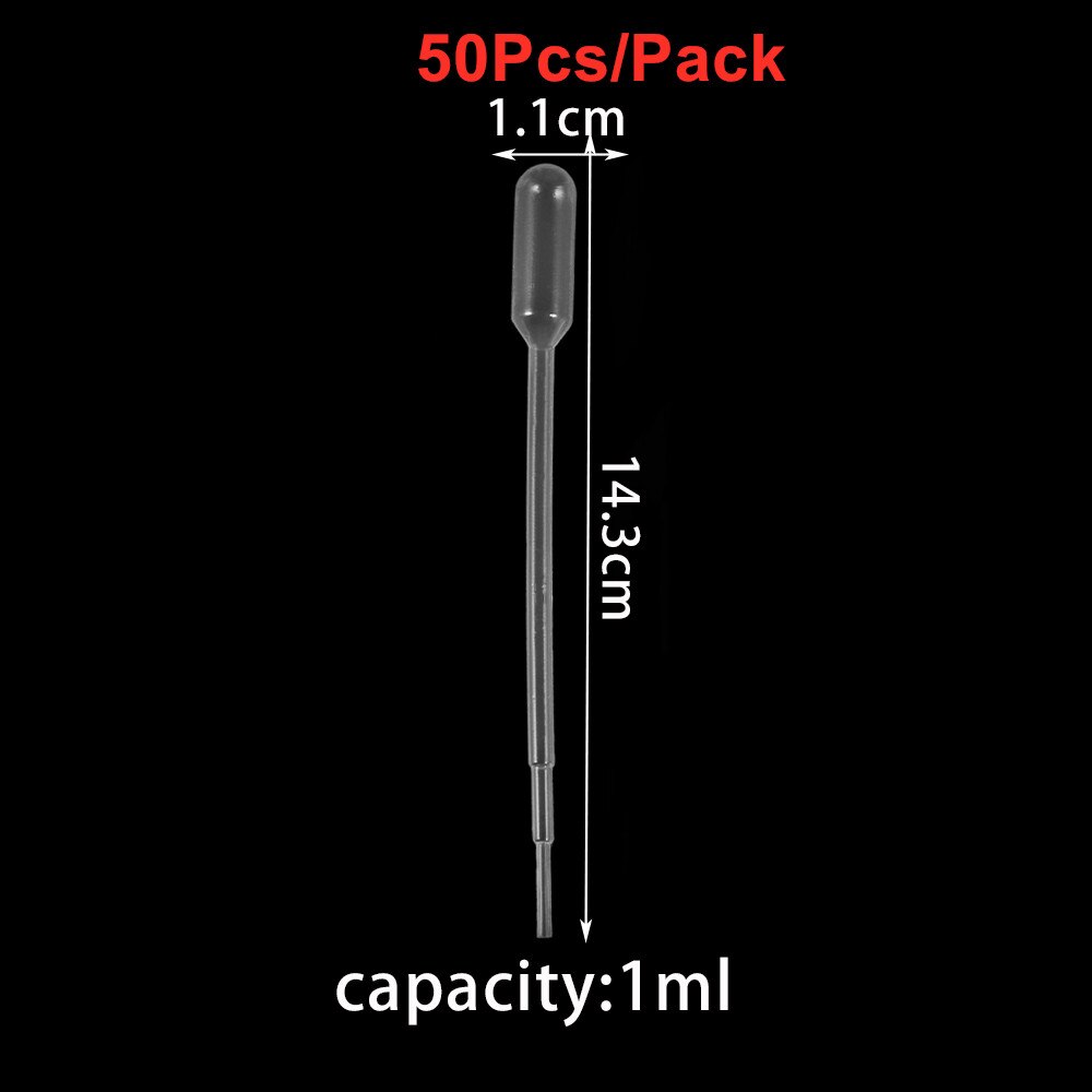 20-200Pcs Plastic Disposable Squeeze Pipettes, 0.2-3ML for Resin Jewelry Making