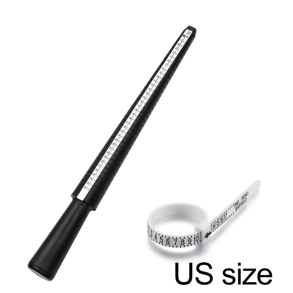 Professional Ring Mandrel Stick & Finger Gauge for Accurate Jewelry Sizing, 1pcs
