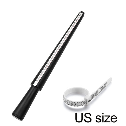 Professional Ring Mandrel Stick & Finger Gauge for Accurate Jewelry Sizing, 1pcs
