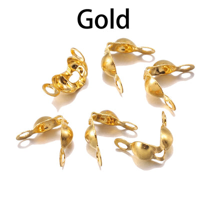 4x7mm Ball Chain Calotte End Crimps, 100-200pcs