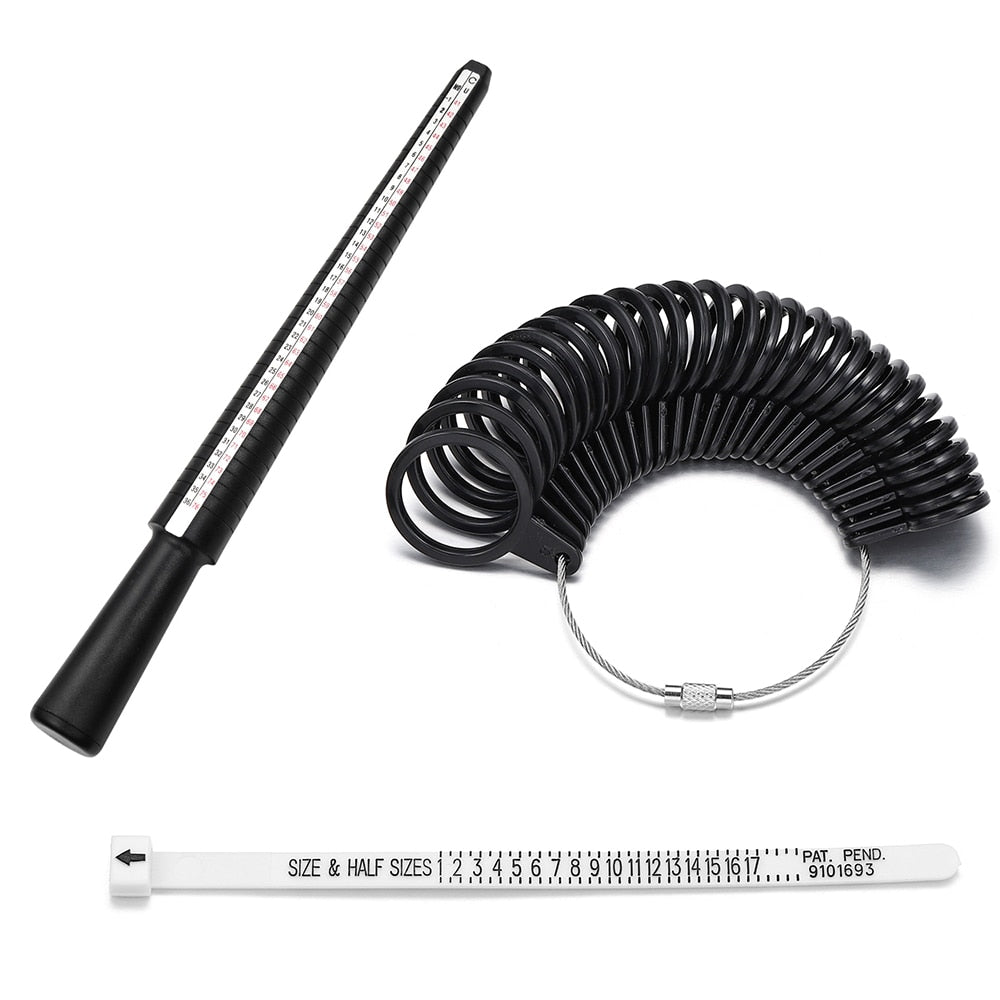 Professional Ring Mandrel Stick & Finger Gauge for Accurate Jewelry Sizing, 1pcs