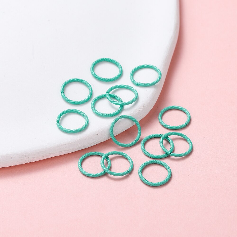 50pcs 8-12mm Colorful Twist Jump Rings
