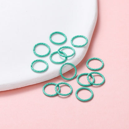 50pcs 8-12mm Colorful Twist Jump Rings