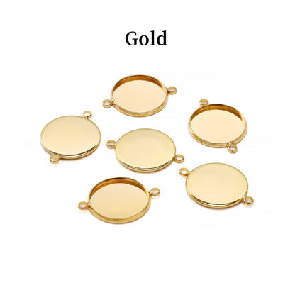 20pcs 10 12mm Gold Bracelet Cabochon Base Tray