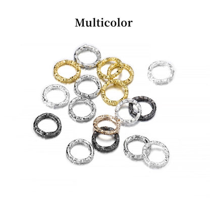 30-100pcs 8-20mm Gold Twisted Jump Rings