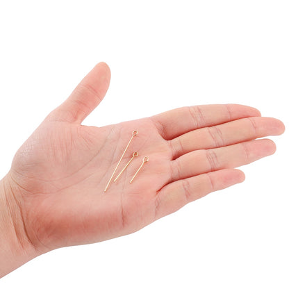 Gold Plated Ball Head Steel Pins, 100pcs