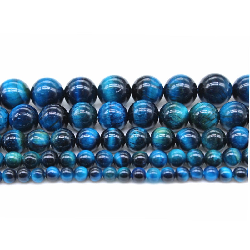 Blue Tiger Eye Beads 4-12mm
