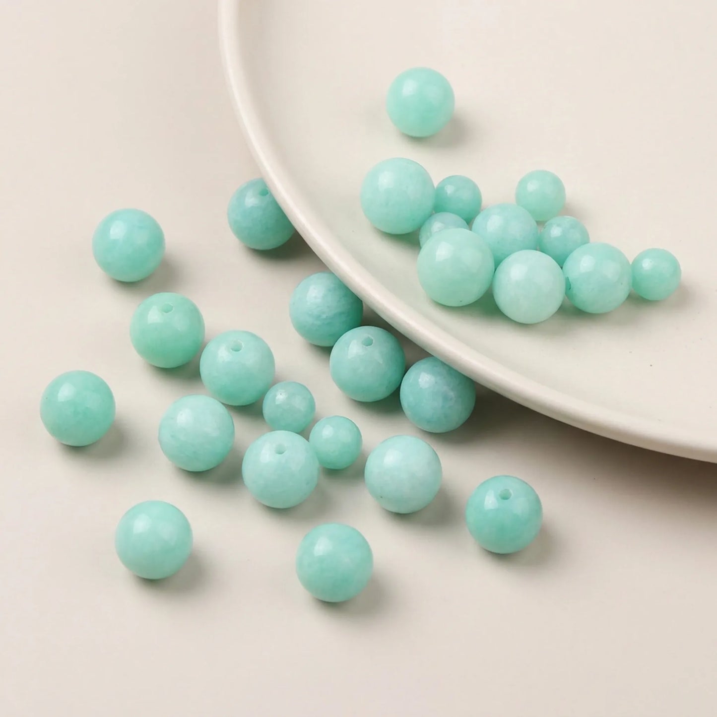 Blue amazonite gemstone beads for jewelry making projects