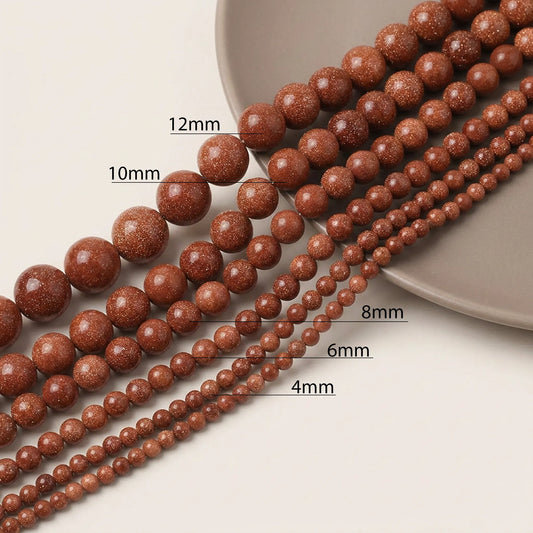 Gold sandstone beads available in multiple sizes