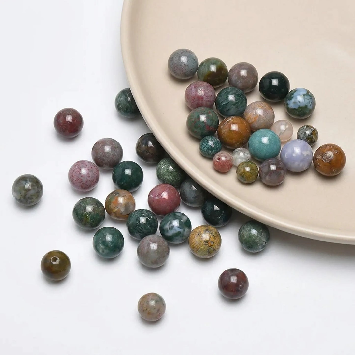 Multicolor gemstone beads for jewelry making projects