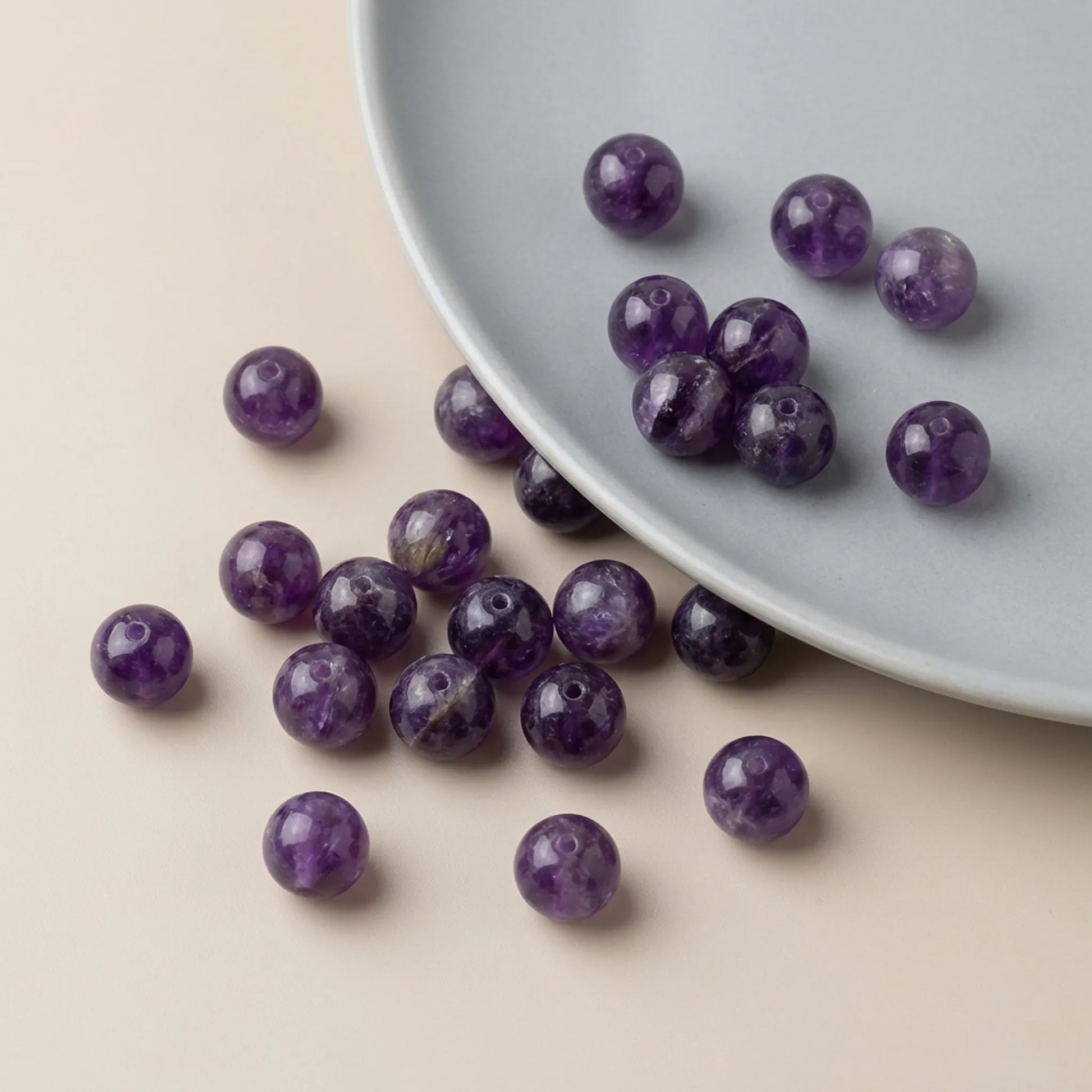 Purple gemstone beads for jewelry making projects