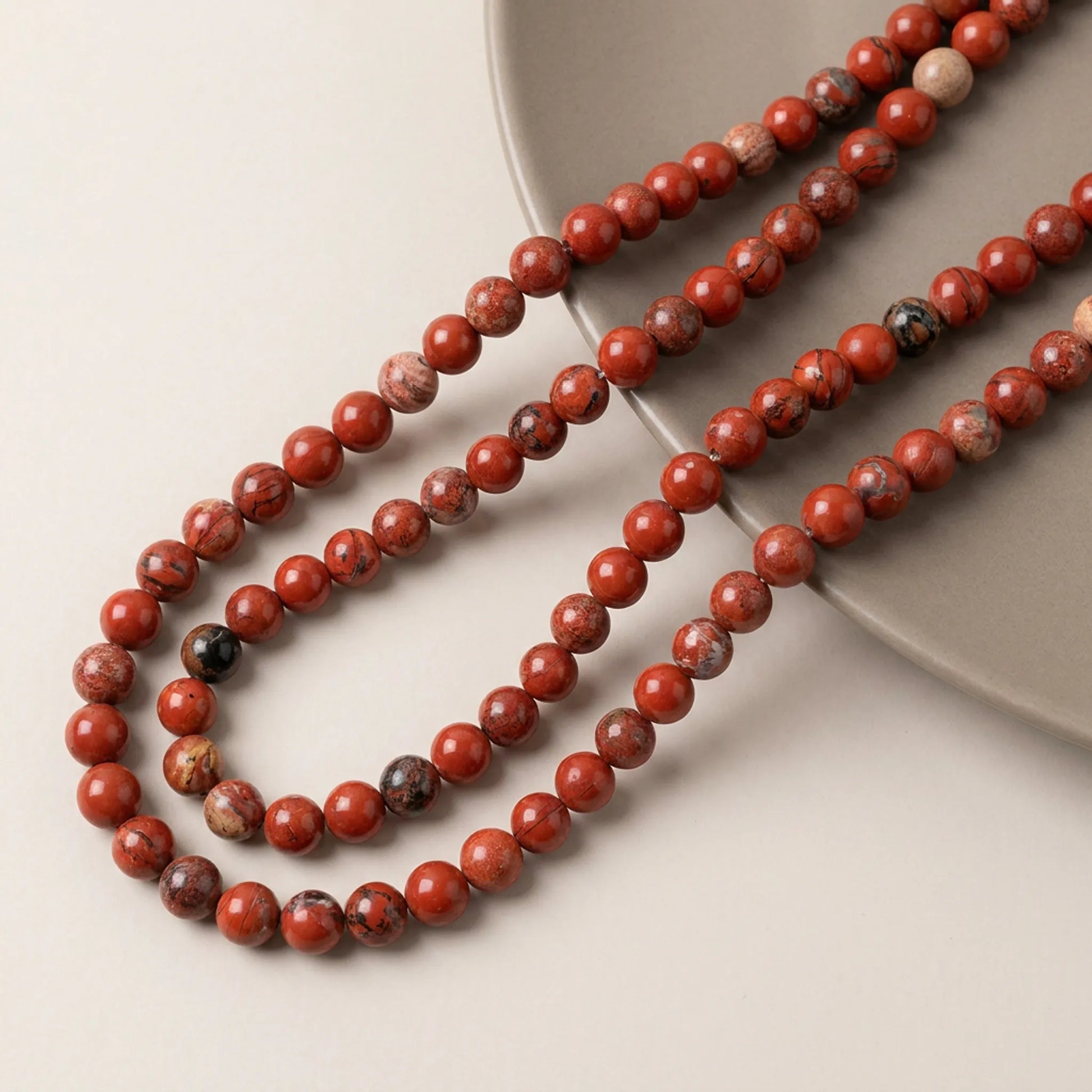 Red gemstone beads for jewelry making projects