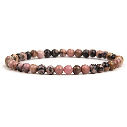 Black Red Rhodonite Gemstone Bracelet