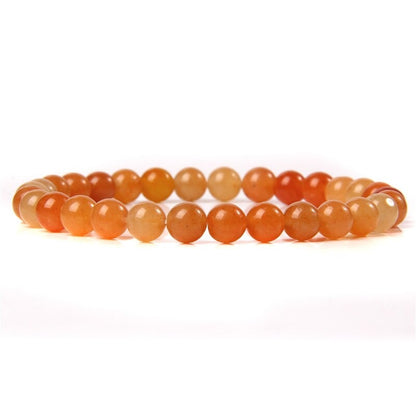 Bracelet extensible en pierre précieuse aventurine rouge 4mm 