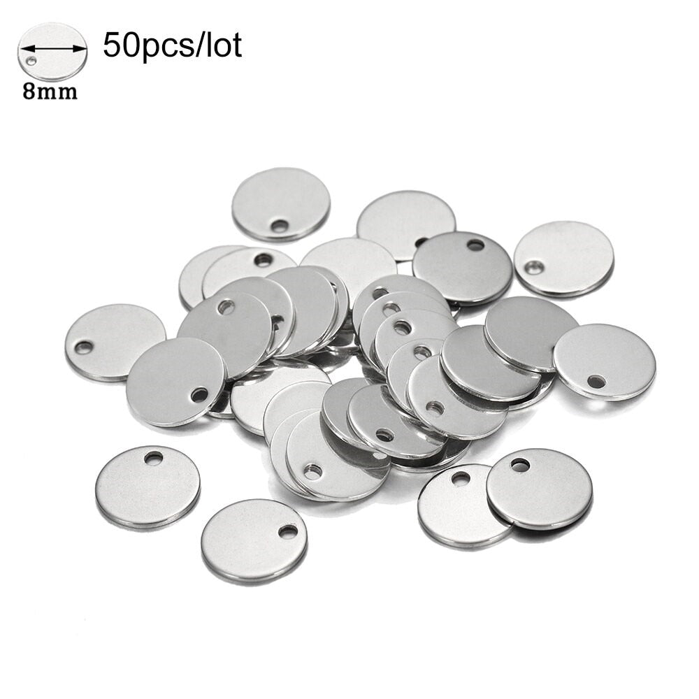 Stainless Steel Round Wrinkle Charms Pendant, 20-50pcs